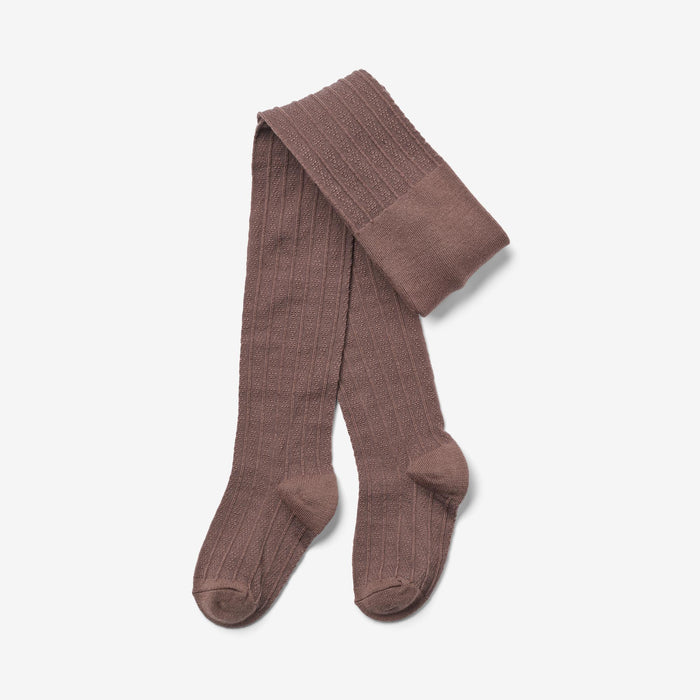 Wheat Main 2 pk Wool Lace Tights Karla Socks/Tights 3008 shadow brown