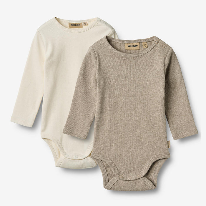 Wheat Main 2 Rib Body L/S Spencer Body 0072 gravel melange