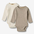 Wheat Main 2 Rib Body L/S Spencer Body 0072 gravel melange