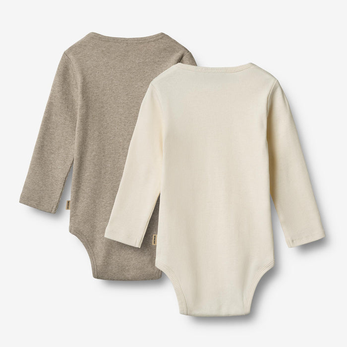 Wheat Main 2 Rib Body L/S Spencer Body 0072 gravel melange