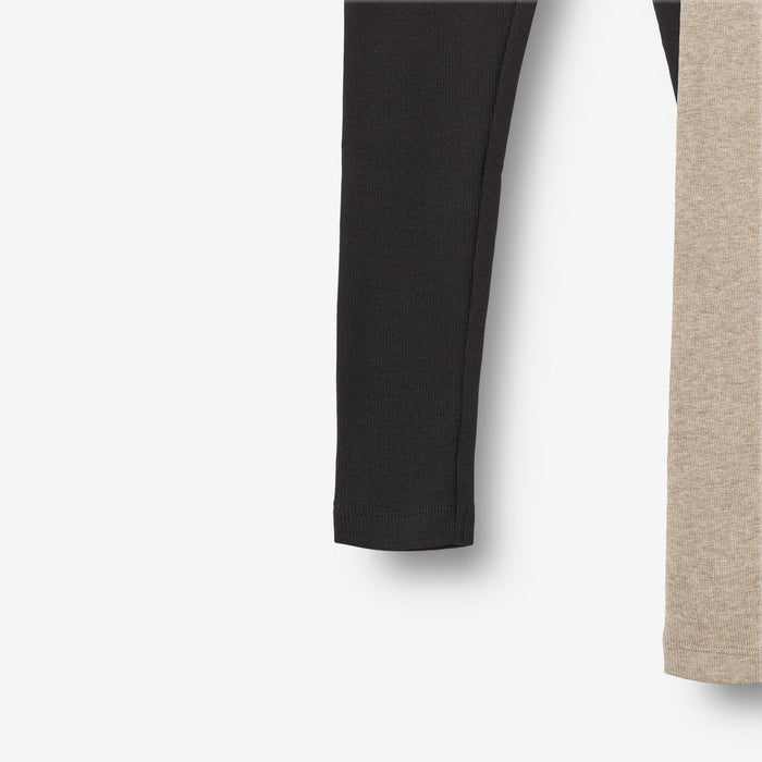 Wheat Main 2 Rib Leggings Maddy Legging 1144 gravel melange black