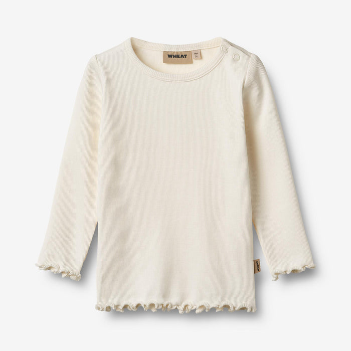 Wheat Main 2 Rib T-shirt L/S Ida T-Shirt 2487 rose powder