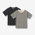 Wheat Main 2 Rib T-shirt S/S Fabian T-Shirt 9432 navy rib stripe