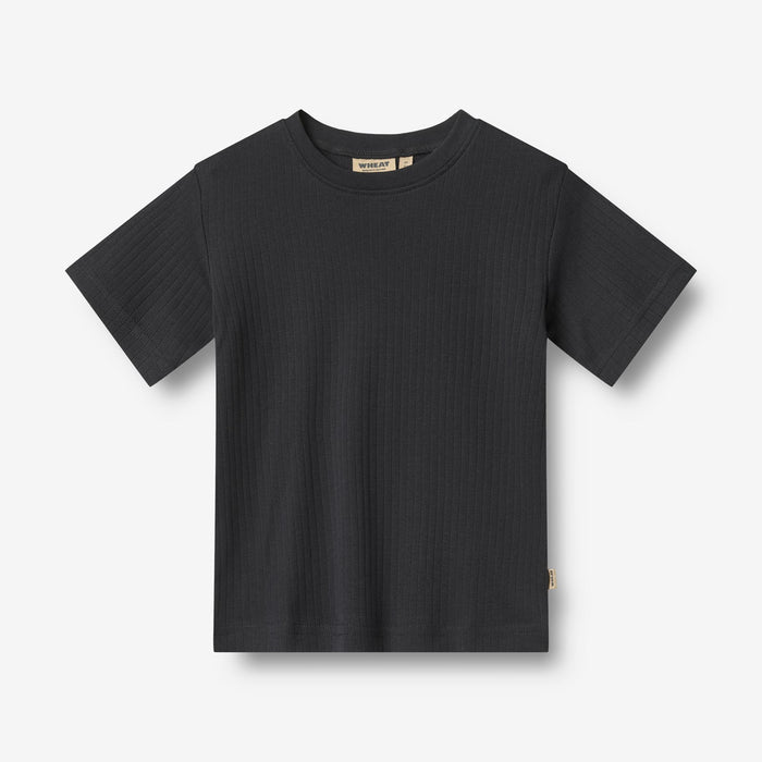 Wheat Main 2 Rib T-shirt S/S Fabian T-Shirt 9432 navy rib stripe