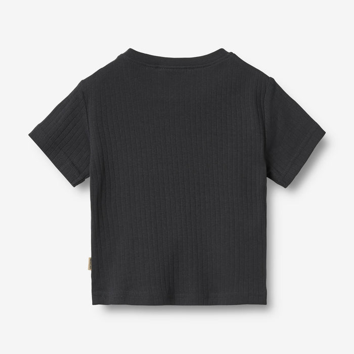 Wheat Main 2 Rib T-shirt S/S Fabian T-Shirt 9432 navy rib stripe