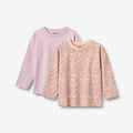 Wheat Main 2 T-shirt L/S Dixie T-Shirt 9876 magenta heart flowers