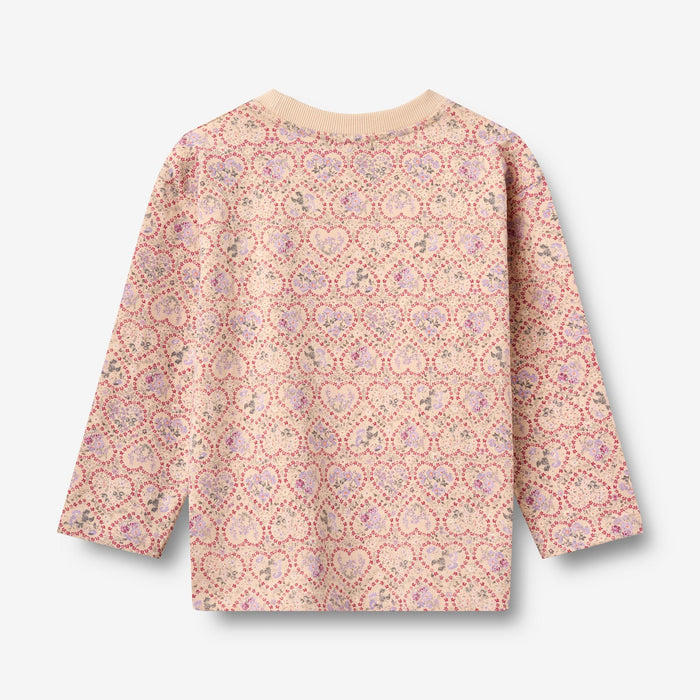 Wheat Main 2 T-shirt L/S Dixie T-Shirt 9876 magenta heart flowers