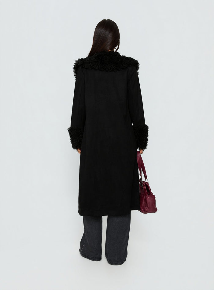 After Party Shearling Jacket Black