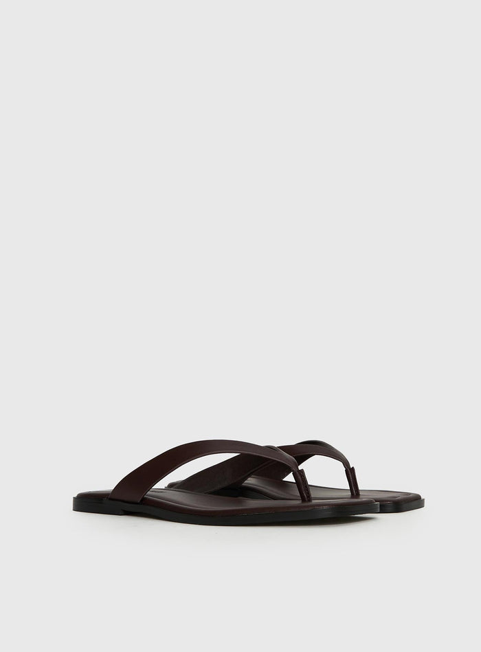 Alara Flat Thong Sandals Brown