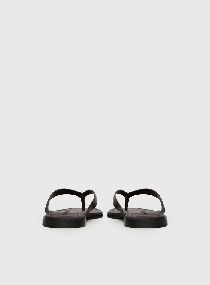 Alara Flat Thong Sandals Brown