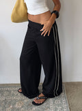 Ascenda Straight Leg Track Trouser Black