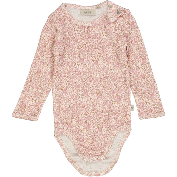 Wheat Wool Body Gatherings Wool LS Underwear/Bodies 9056 ivory flowers