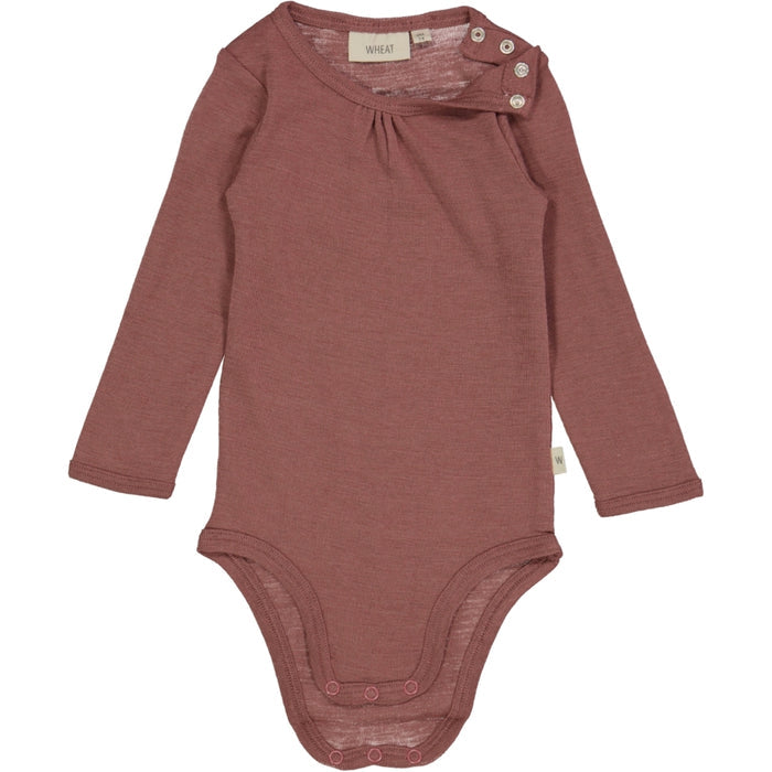 Wheat Wool Body Gatherings Wool LS Underwear/Bodies 2110 rose brown