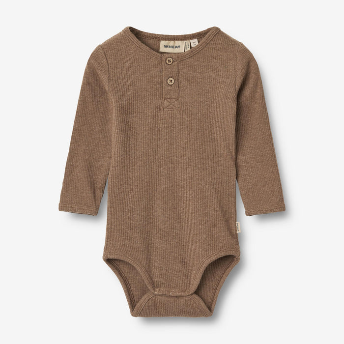 Wheat Main Body L/S Benny Underwear/Bodies 3303 coffee melange