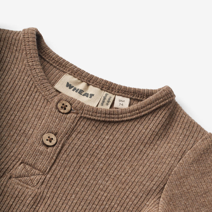 Wheat Main Body L/S Benny Underwear/Bodies 3303 coffee melange
