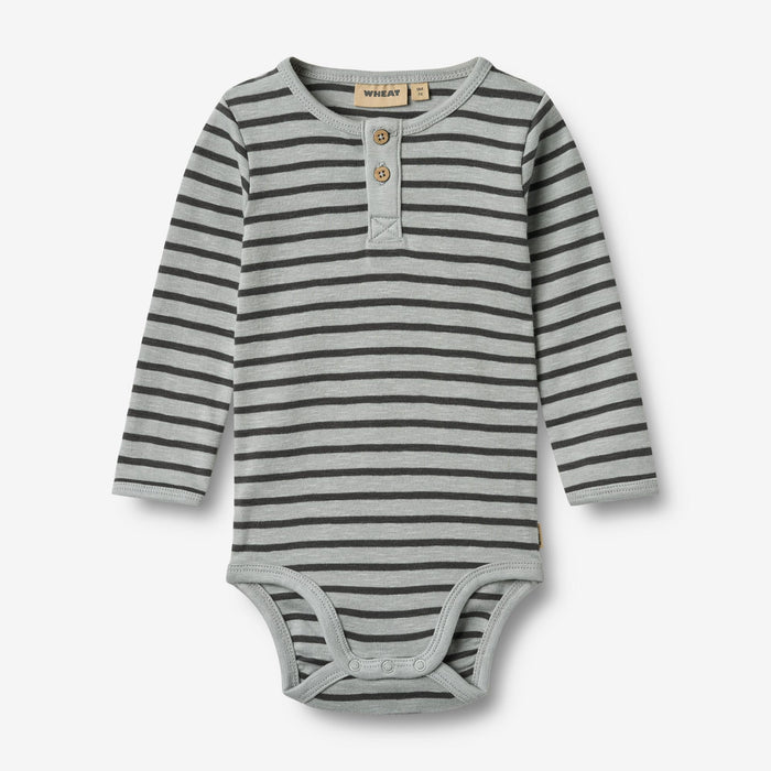 Wheat Main Body L/S Benny Underwear/Bodies 1396 soft blue stripe