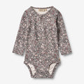 Wheat Main Body L/S Liv Underwear/Bodies 9565 purple stone flowers