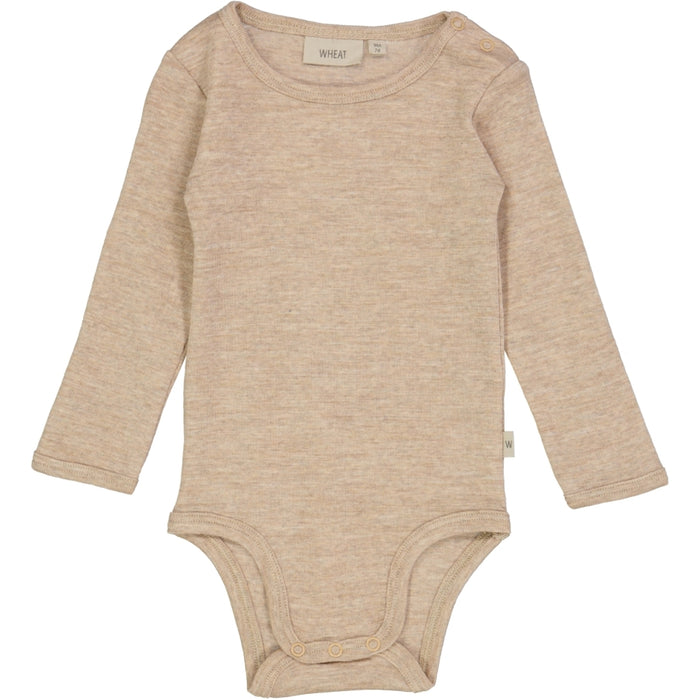 Wheat Wool Body Plain Wool LS Underwear/Bodies 3204 khaki melange