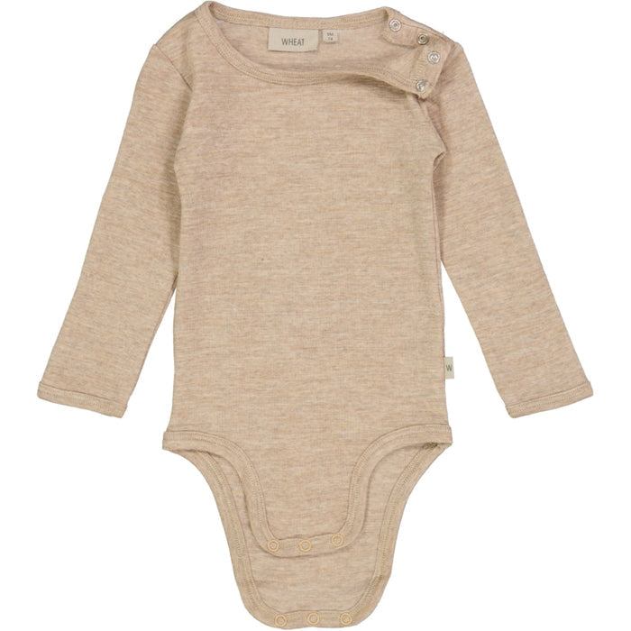 Wheat Wool Body Plain Wool LS Underwear/Bodies 3204 khaki melange