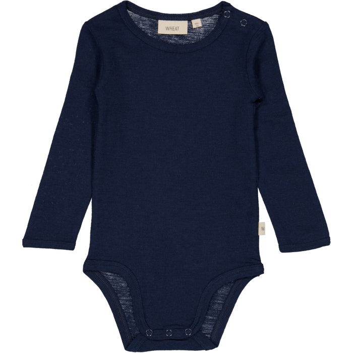 Wheat Wool Body Plain Wool LS Underwear/Bodies 1432 navy