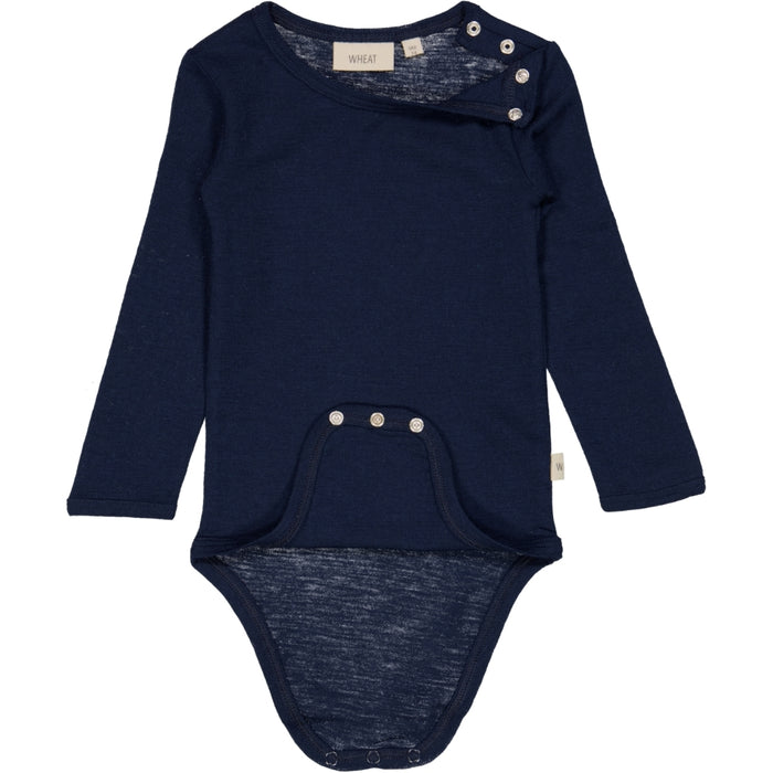 Wheat Wool Body Plain Wool LS Underwear/Bodies 1432 navy