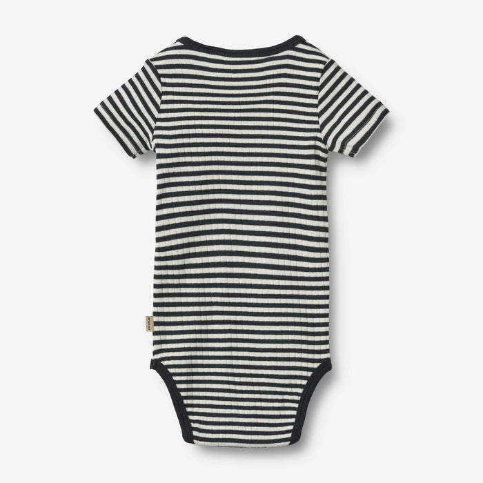 Wheat Main Body S/S Edvald Body 9432 navy rib stripe