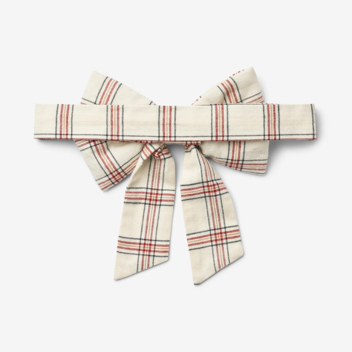 Wheat Main Bow Waist Sonja Accessory 9068 eggshell check