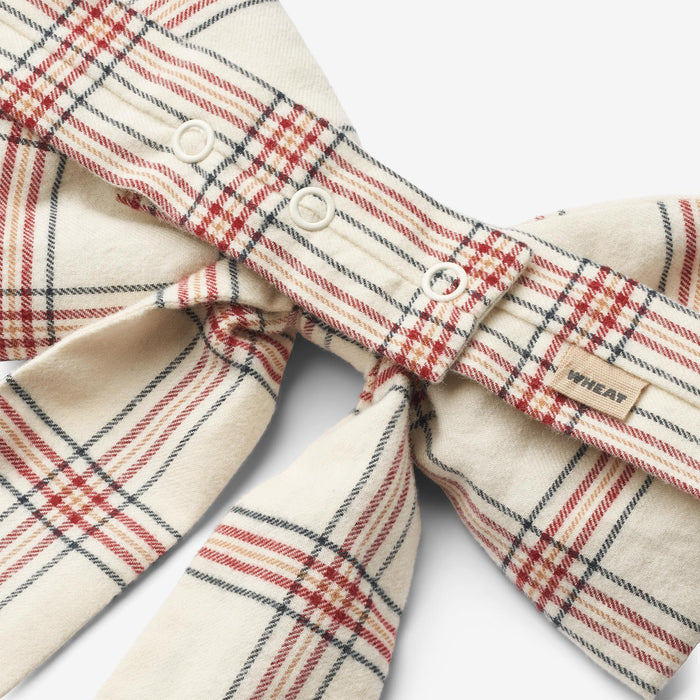 Wheat Main Bow Waist Sonja Accessory 9068 eggshell check