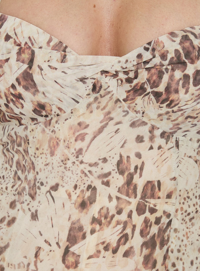 Call Me Instead Halter Playsuit Animal