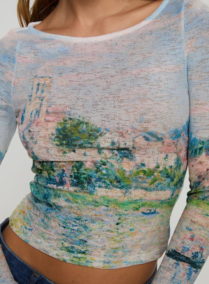product Princess Polly Castle On The Hill Long Sleeve Top Multi Full Sleeves Scoop Neck