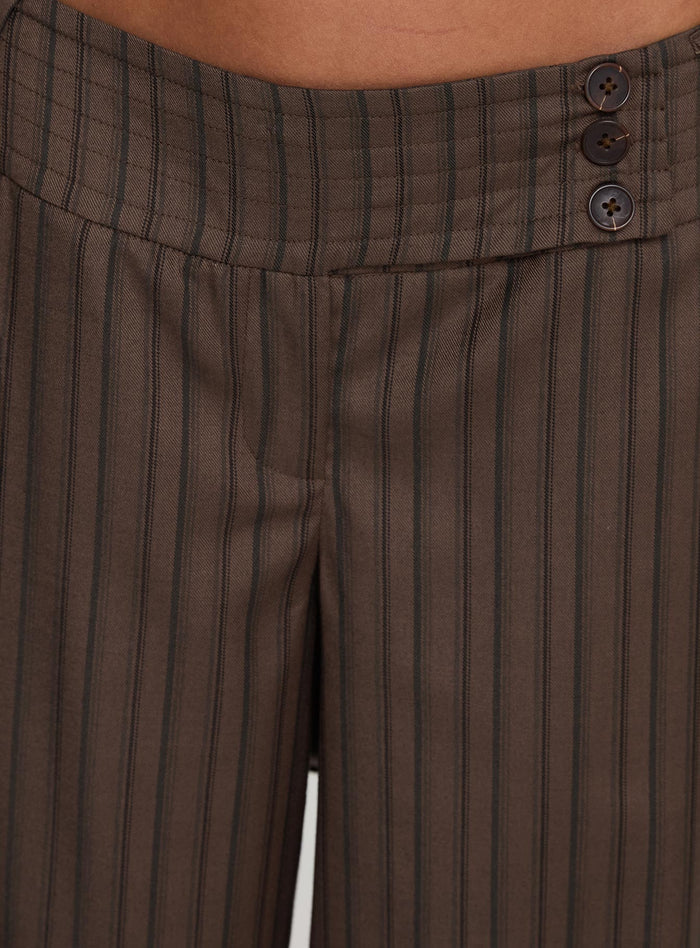 product Princess Polly Cedars Low Rise Pant Brown Stripe Low Rise Pants