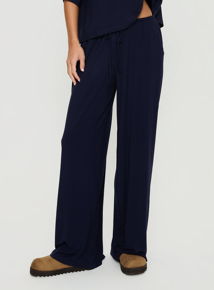 Cozy Hour Sleep Relaxed Trousers Navy