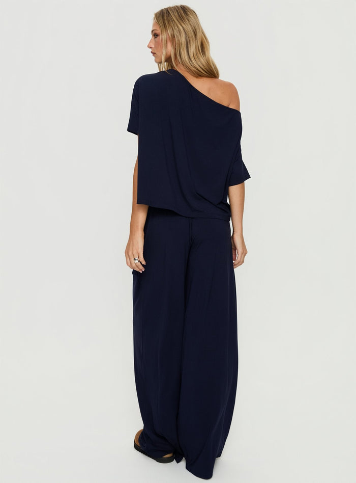 Cozy Hour Sleep Relaxed Trousers Navy