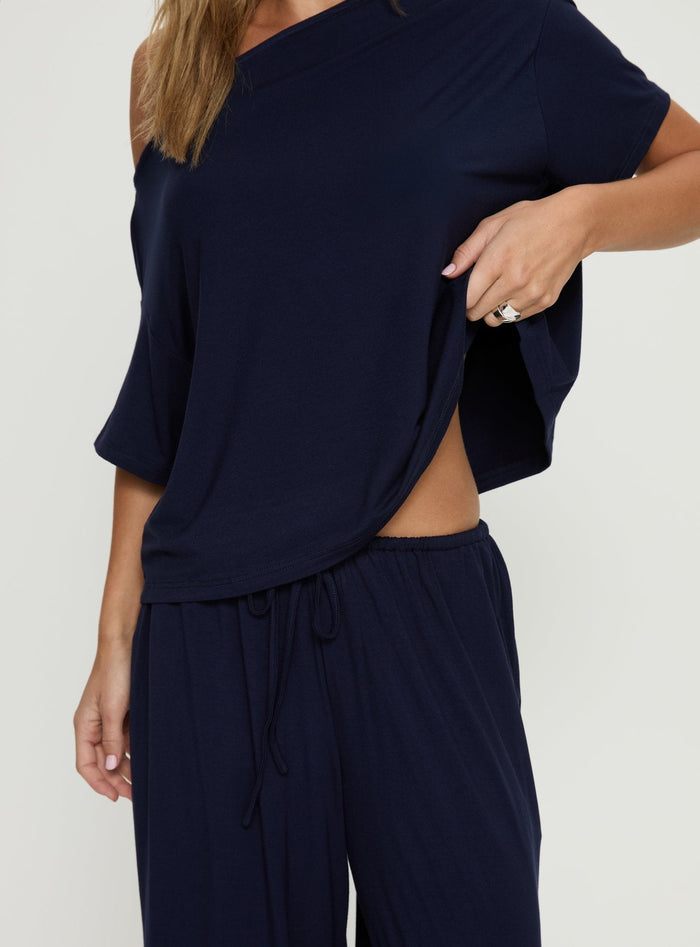 Cozy Hour Sleep Relaxed Trousers Navy