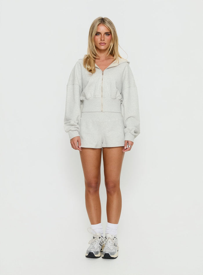 Daybreak Rib Waist Shorts Snow Marle