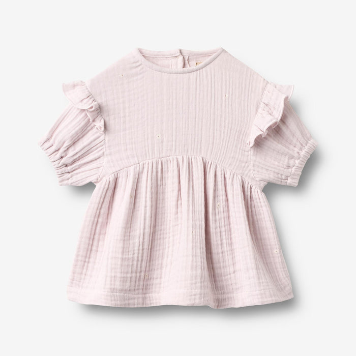 Wheat Main Dress 3/4 Sleeve Gro Dress 9655 purple light flowers