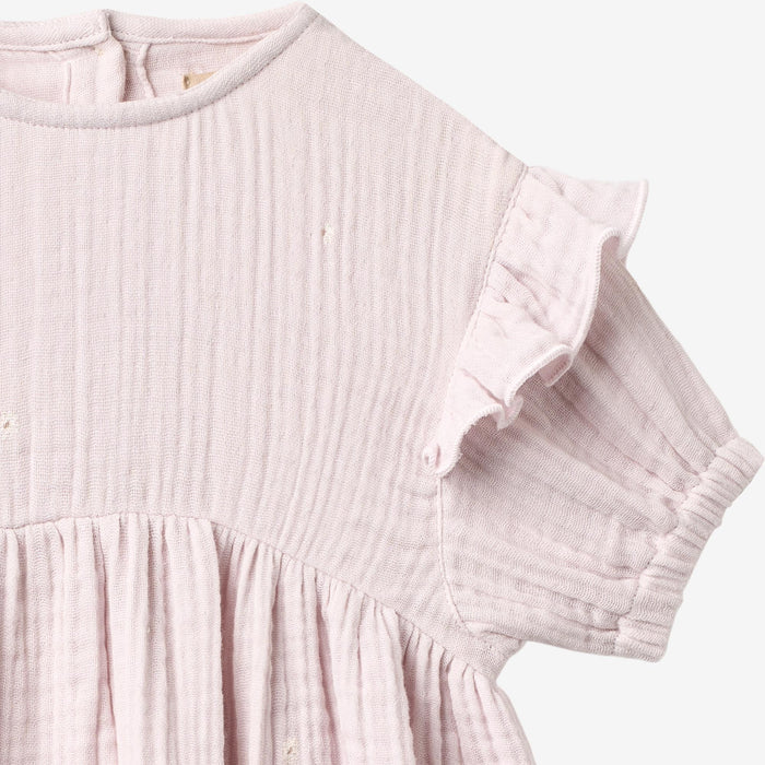 Wheat Main Dress 3/4 Sleeve Gro Dress 9655 purple light flowers