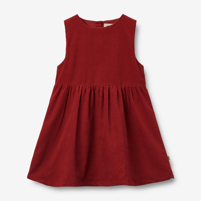 Wheat Main Dress Corduroy Thelma Dress 2080 cherry red