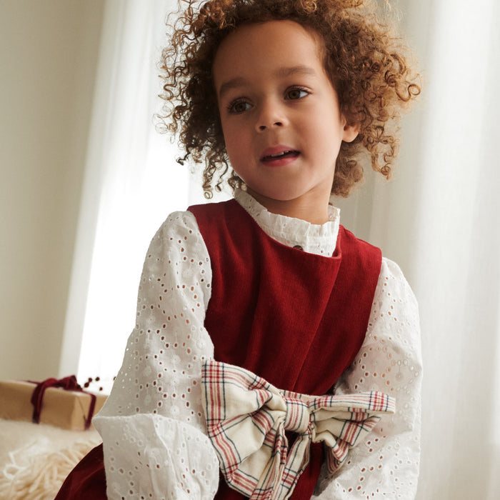 Wheat Main Dress Corduroy Thelma Dress 2080 cherry red
