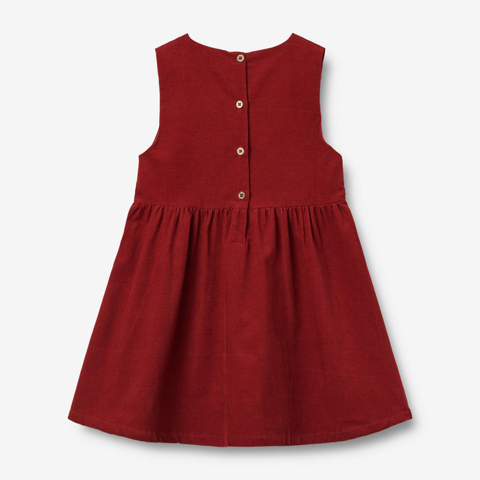 Wheat Main Dress Corduroy Thelma Dress 2080 cherry red