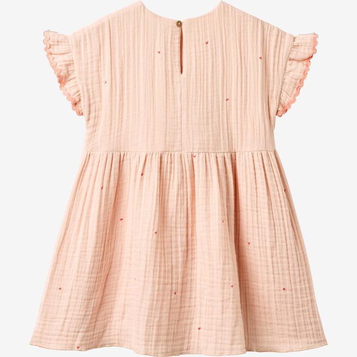 Wheat Main Dress Lace Thit Dress 9652 powder hearts
