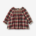 Wheat Main Dress L/S Lace Bella Dress 9588 red blue check
