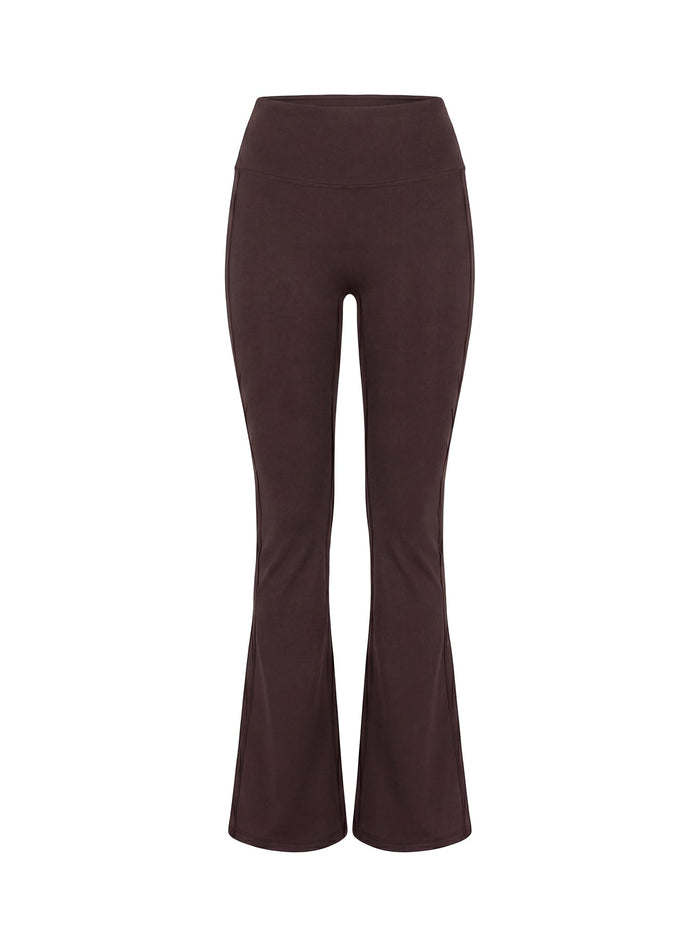 Energize Active Invisible Scrunch Flare Leggings Brown