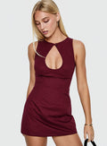 Etiquette Playsuit Burgundy