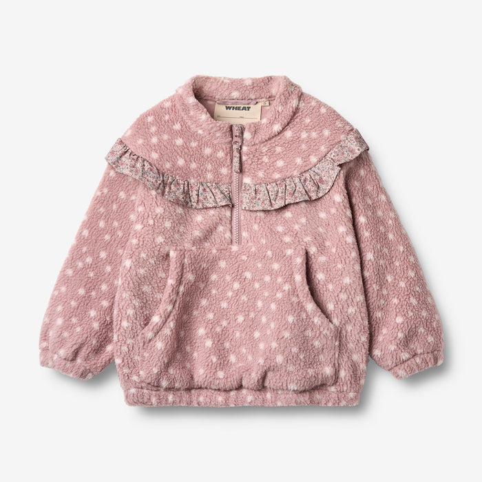 Wheat Outerwear Fleece Anorak Rayao Jacket 9537 rosewood dots