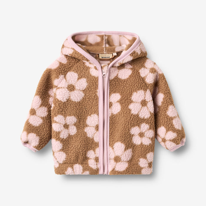 Wheat Outerwear Fleece Cardigan L/S Martinus Sweatshirt 9788 warm hazel flowers