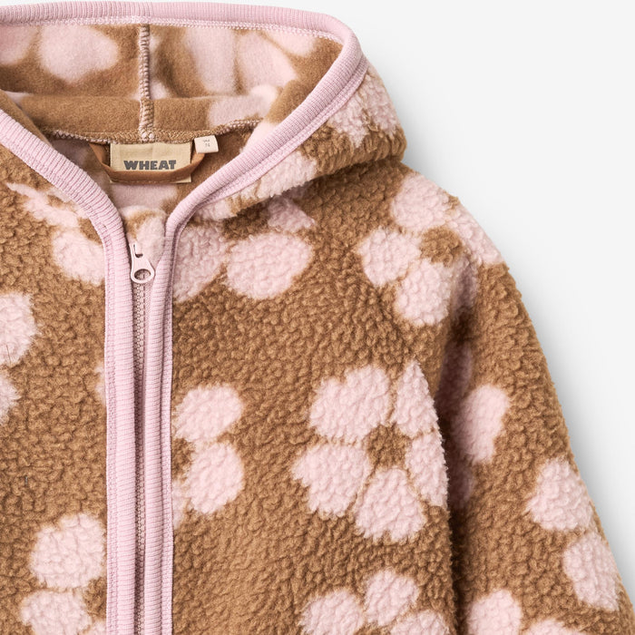 Wheat Outerwear Fleece Cardigan L/S Martinus Sweatshirt 9788 warm hazel flowers