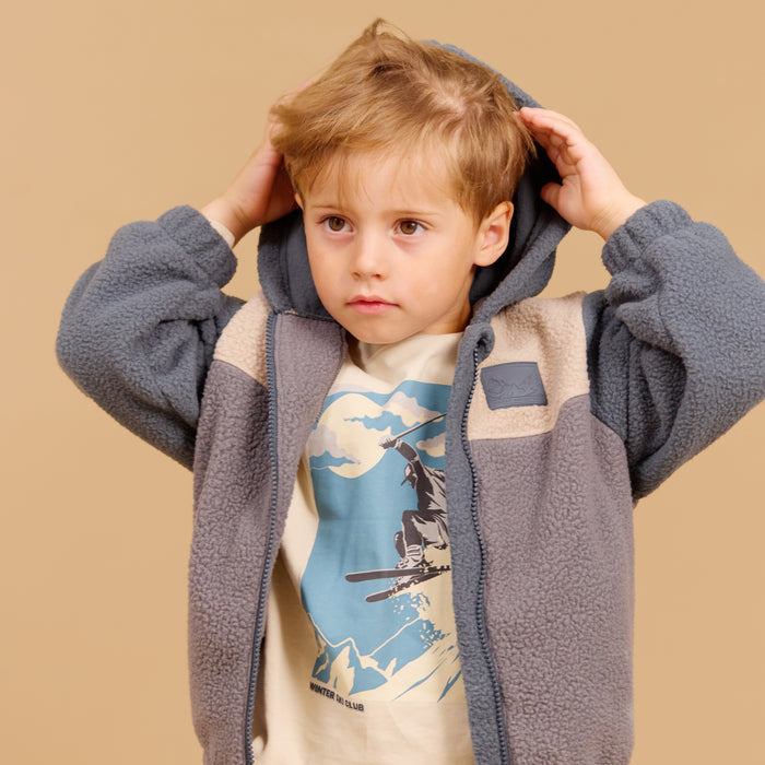 Wheat Outerwear Fleece Jacket L/S Adrian Sweatshirt 9624 flint