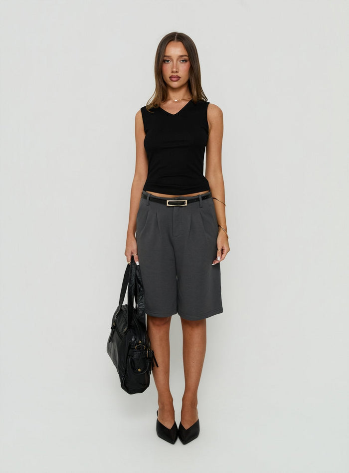 Furthest Thing V Neck Sleeveless Top Black