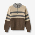 Wheat Main Half zip Jumper L/S Simo Pullover 1138 dry wood